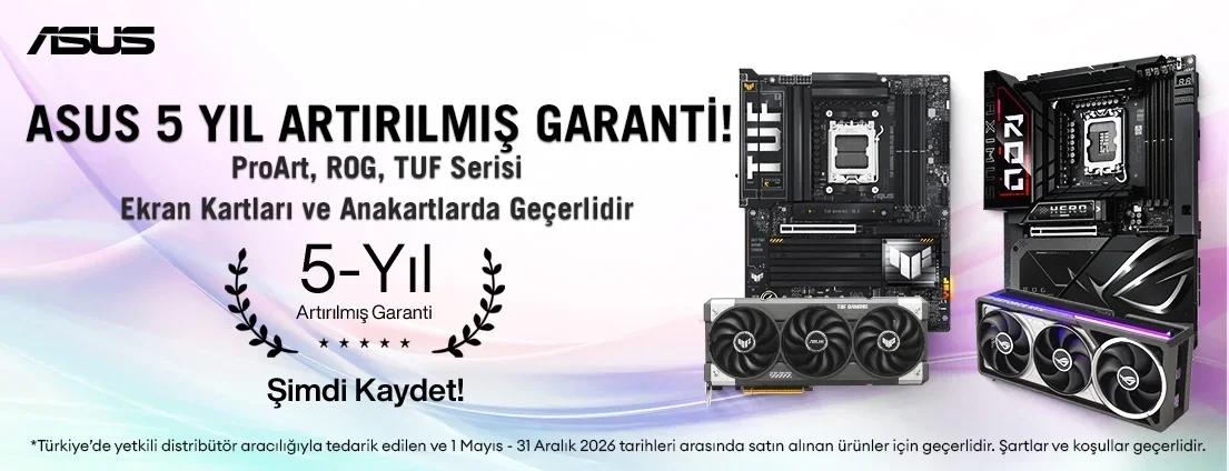 ASUS Ürünlerinde 5 Yıl Artırılmış Garanti Kampanyası