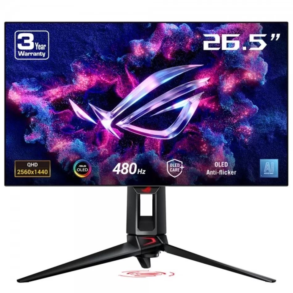 ASUS 27 ROG Swift OLED PG27AQDP 480Hz 0.03ms FreeSync G-Sync 1440p 2K Gaming Monitör