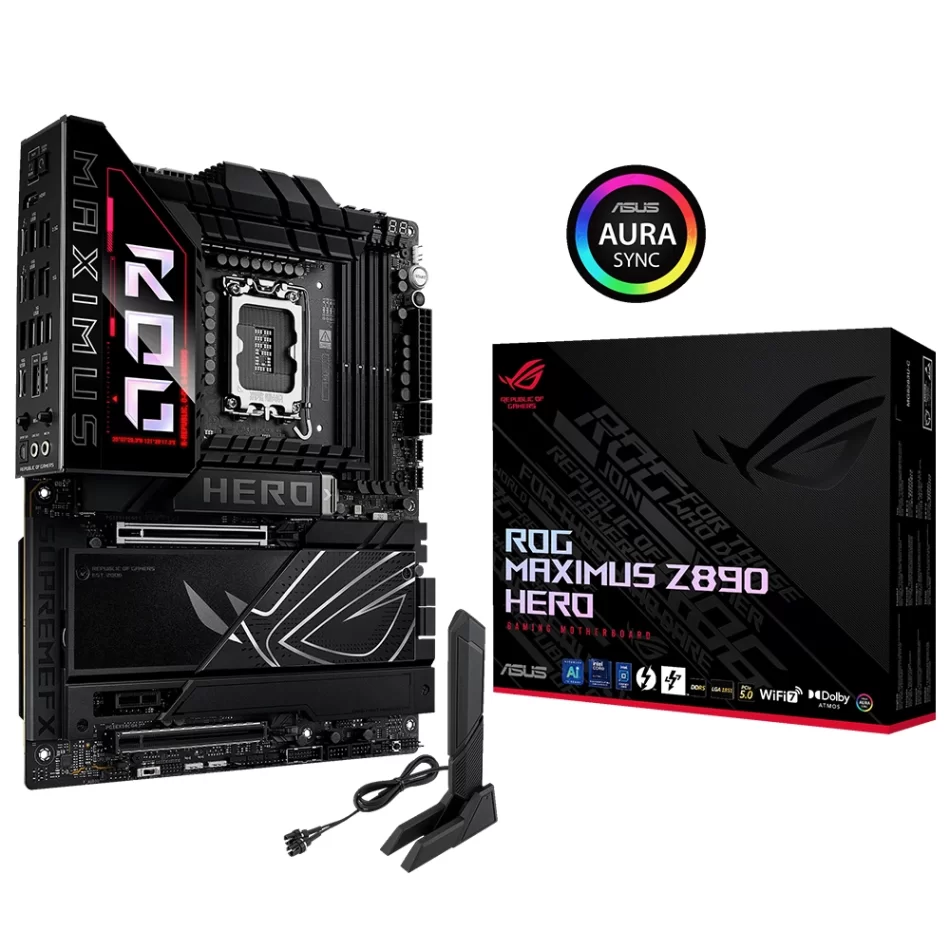 ROG MAXIMUS Z890 HERO 9200MHz(OC) DDR5 Intel Soket 1851 ATX Anakart