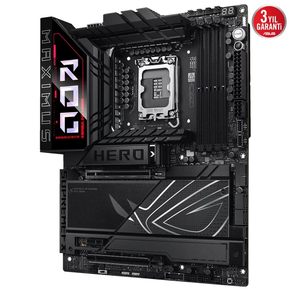 ROG MAXIMUS Z890 HERO 9200MHz(OC) DDR5 Intel Soket 1851 ATX Anakart