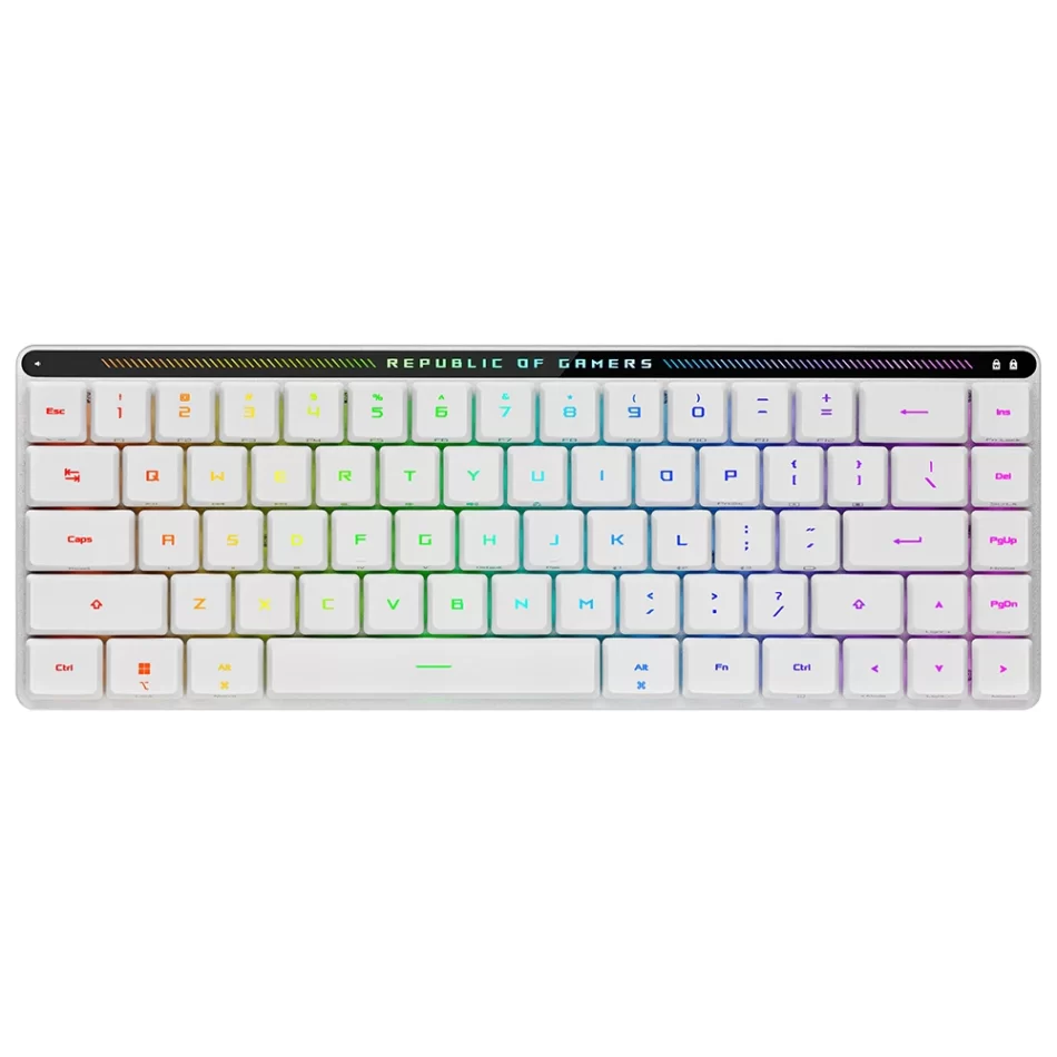 ASUS ROG Falchion RX Low Profile %65 RGB Kablosuz Mekanik Red Switch Türkçe Q Beyaz TKL Gaming Klavye