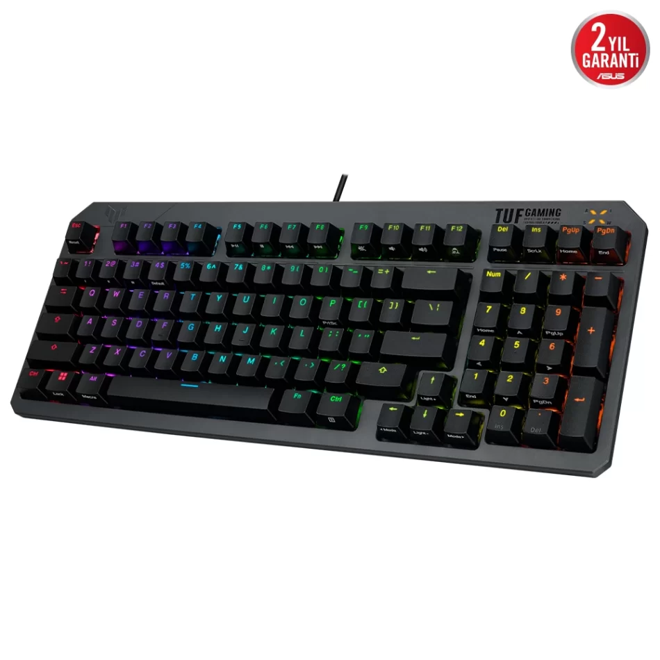 ASUS TUF Gaming K3 Gen II RGB Kablolu Mekanik TUF Optik Red Switch Gaming Klavye