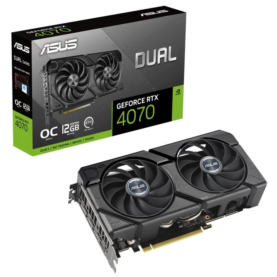 ASUS Dual GeForce RTX 4070 EVO OC Edition 12GB GDDR6 192Bit NVIDIA DLSS 3 Ekran Kartı