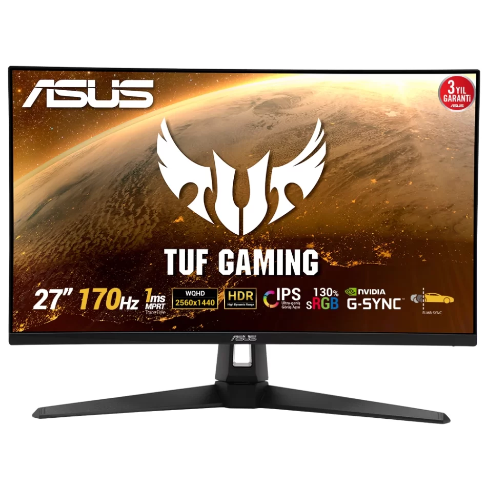 ASUS TUF GAMING 27 VG27AQ1A 170Hz 1ms G-Sync FreeSync HDR WQHD IPS LED Monitör