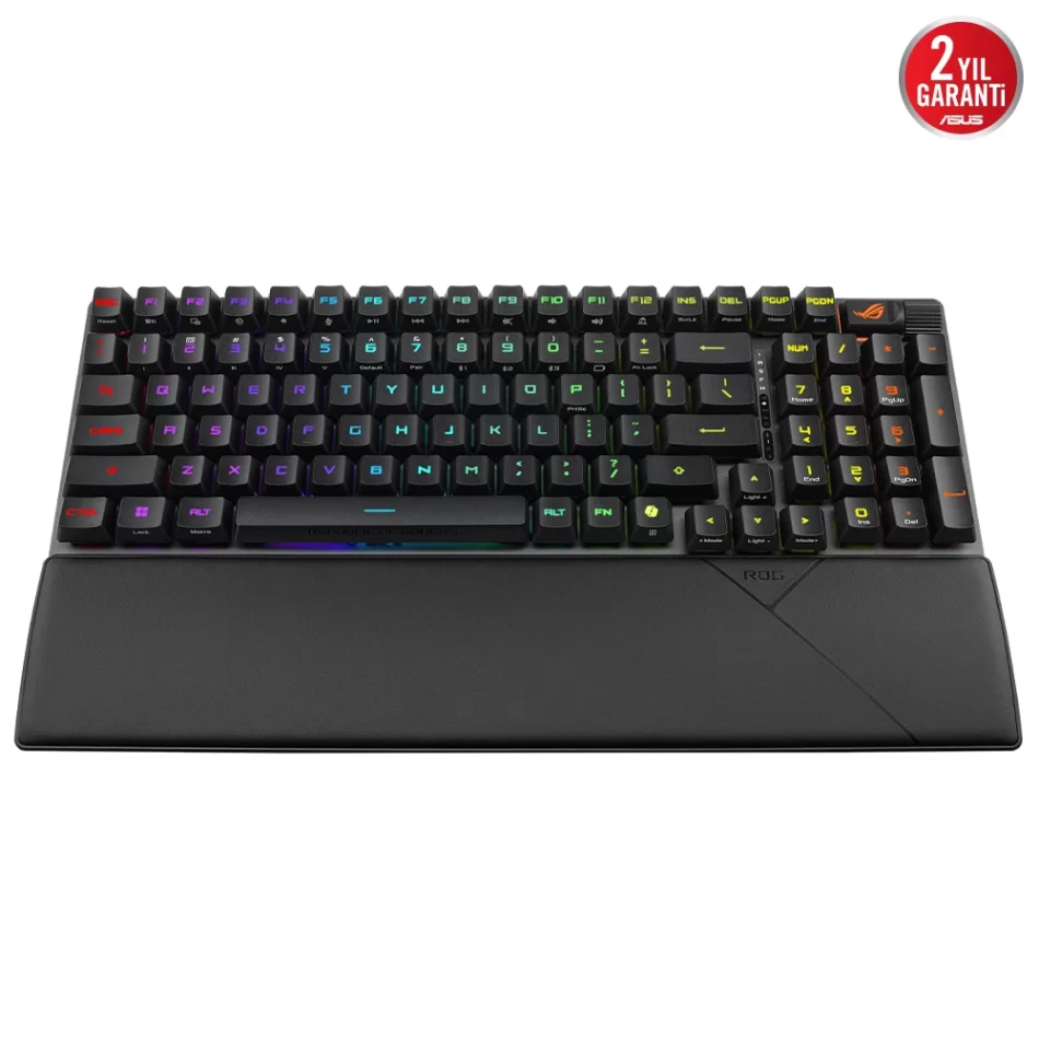 ASUS ROG Strix Scope II 96 Wireless Mekanik RX Red Switch Kablosuz Türkçe Q Oyuncu Klavyesi