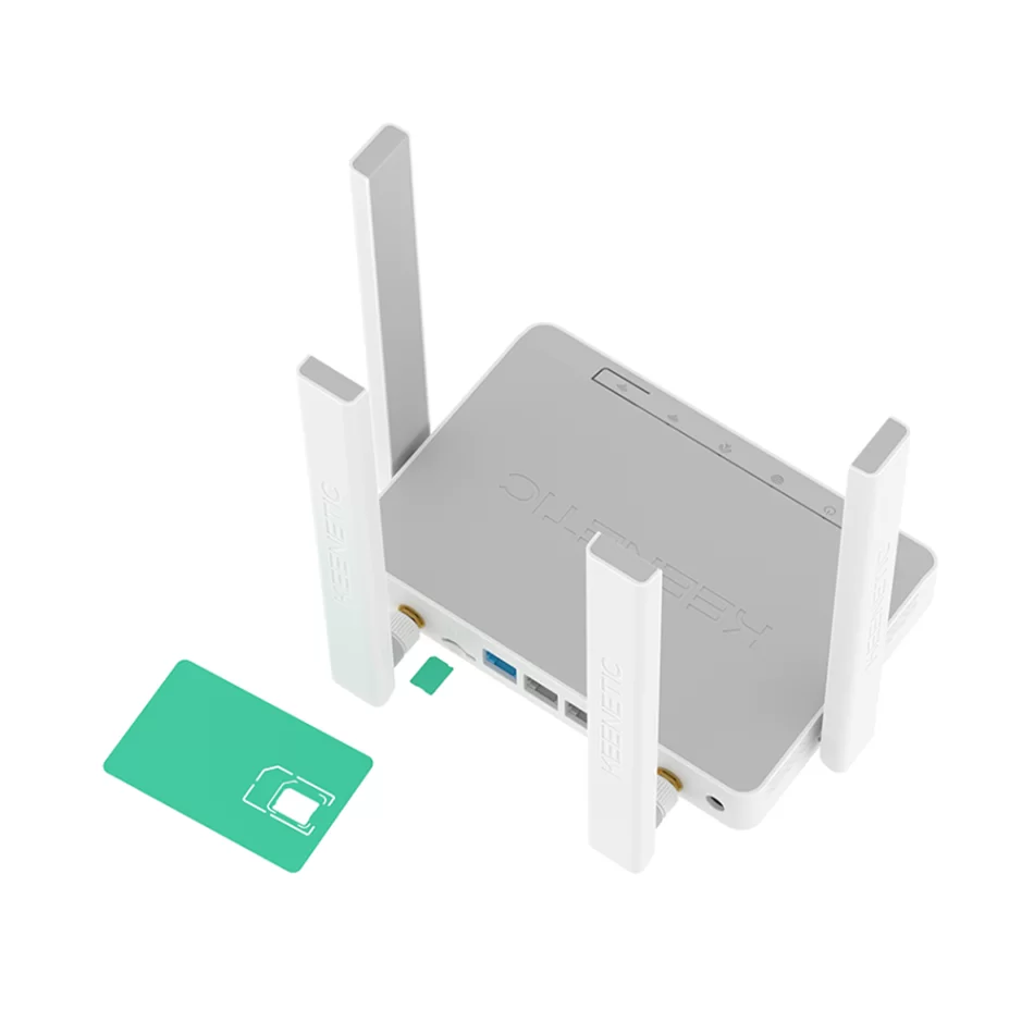 KEENETIC Runner 4G KN2212 N300 4 x 100 Mbps Port Mesh WiFi LTE Modem Router
