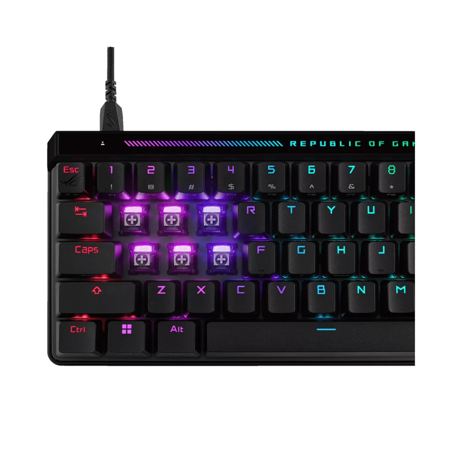ASUS ROG Falchion Ace HFX RGB Manyetik Switch Analog İngilizce Q Kablolu Oyuncu Klavyesi