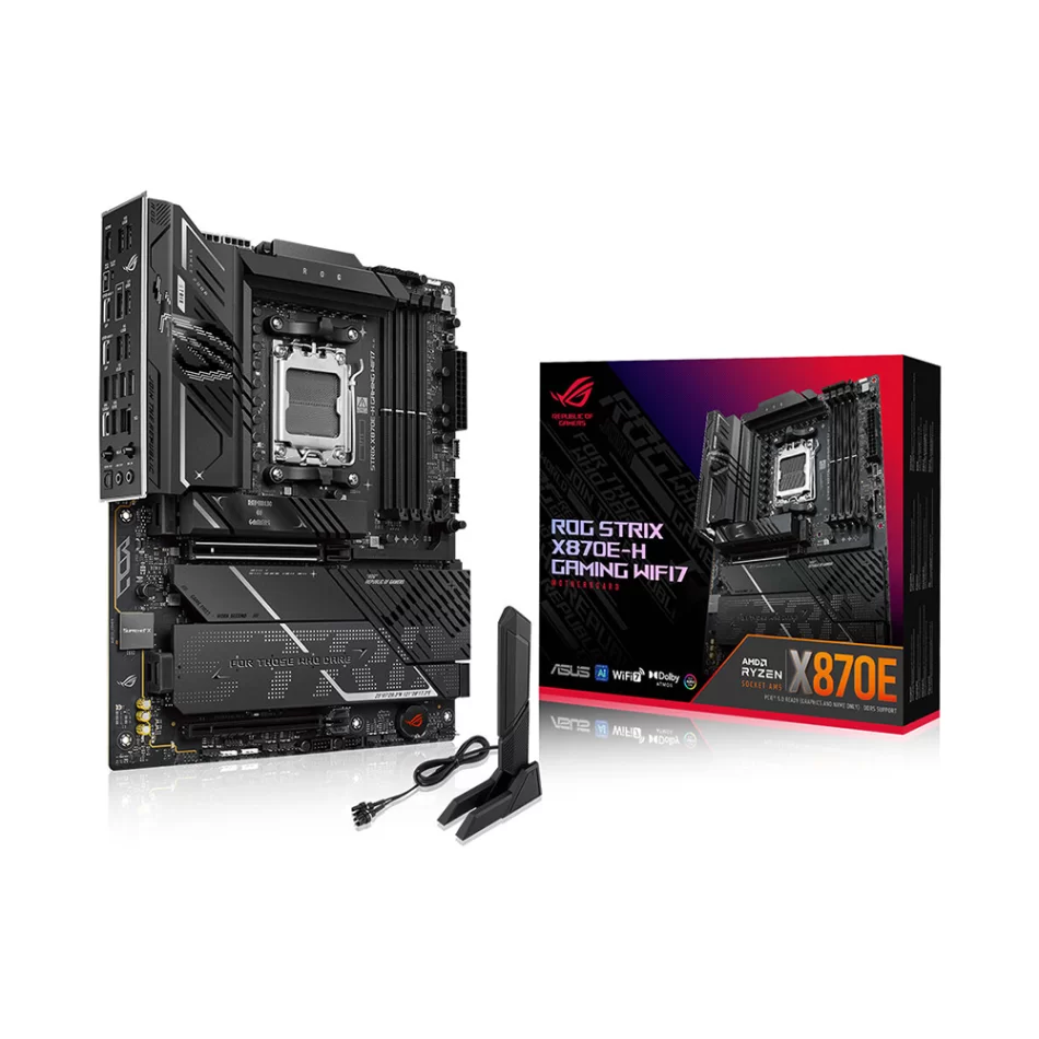 ASUS ROG Strix X870E-H GAMING WIFI7 8000MHz(OC) DDR5 AMD Soket AM5 ATX Anakart