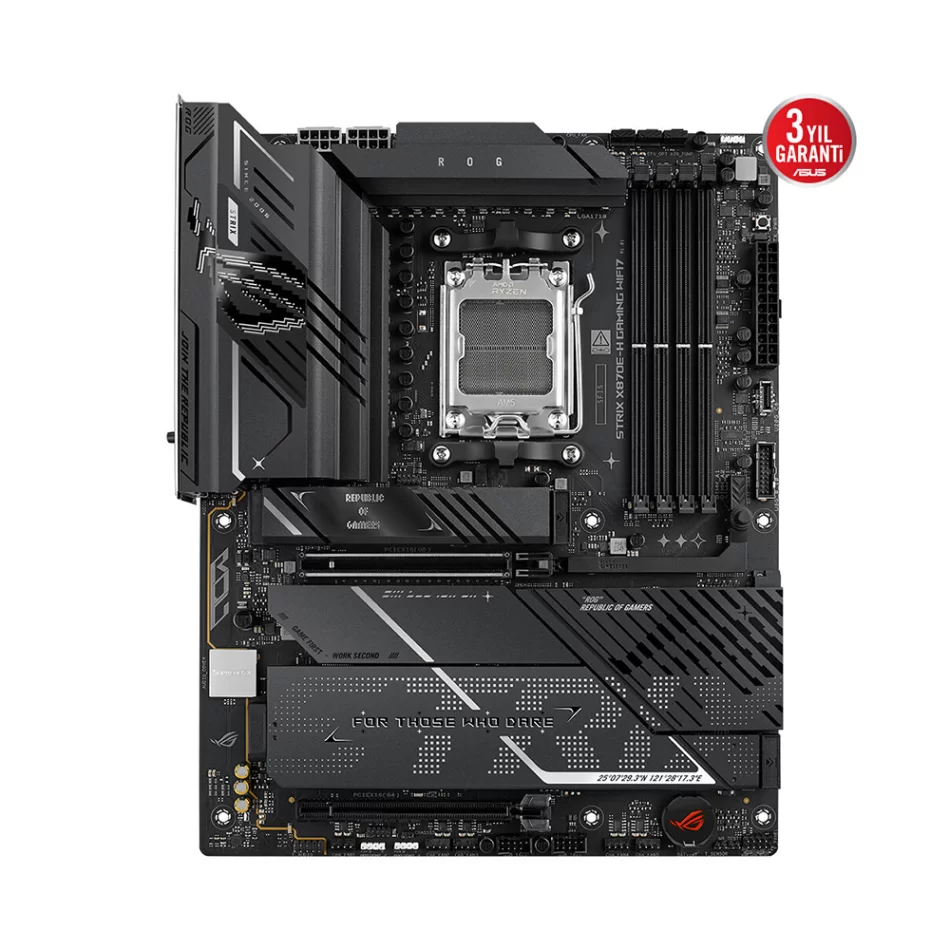 ASUS ROG Strix X870E-H GAMING WIFI7 8000MHz(OC) DDR5 AMD Soket AM5 ATX Anakart