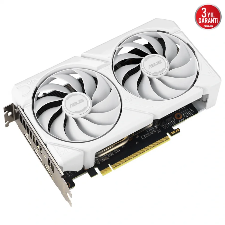 ASUS Dual RX9060 XT White 16GB GDDR6 128 Bit AMD Radeon FSR 4 Beyaz Ekran Kartı