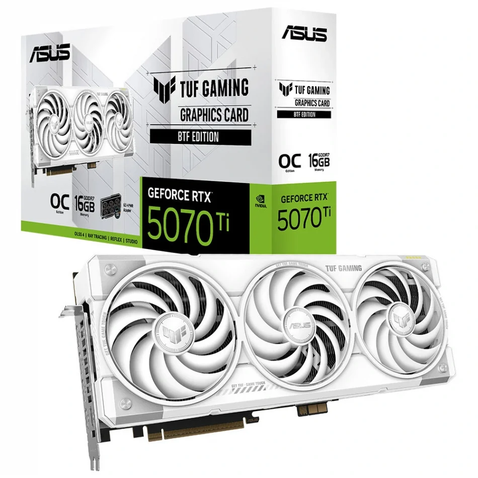 ASUS GeForce RTX 5060 Ti BTF White OC Edition 16GB GDDR7 128 Bit NVIDIA DLSS 4 Beyaz Ekran Kartı