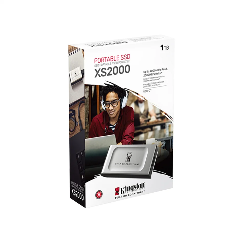 Kingston SXS2000/1000GA 1TB USB 3.2 Gen2 Type-C 2000MB Okuma/2000MB Yazma Gri Taşınabilir Harici SSD