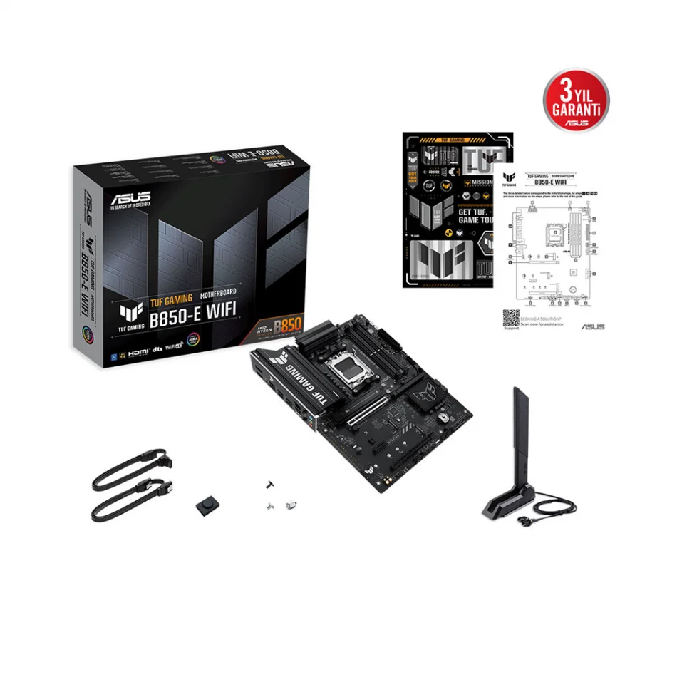 ASUS TUF Gaming B850-E WIFI 8000MHz(OC) DDR5 AMD Soket AM5 ATX Anakart