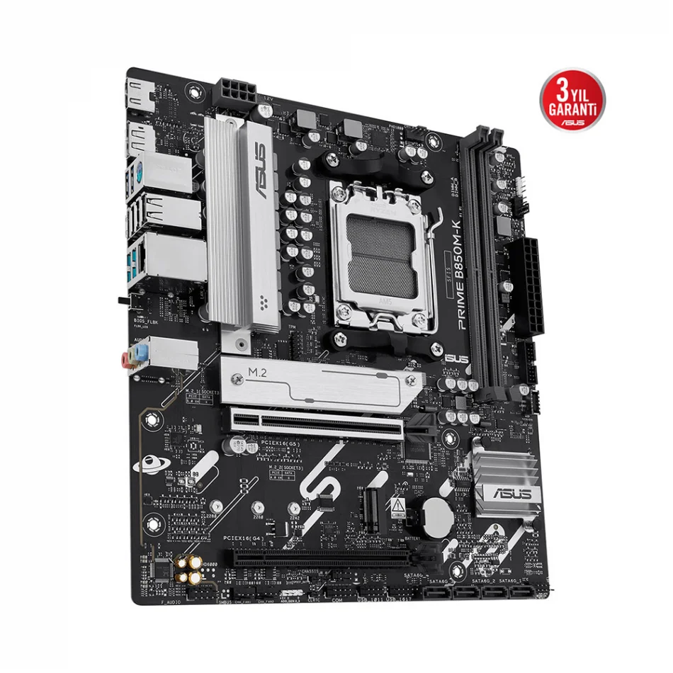 ASUS PRIME B850M-K 8200MHz(OC) DDR5 AMD Soket AM5 mATX Anakart