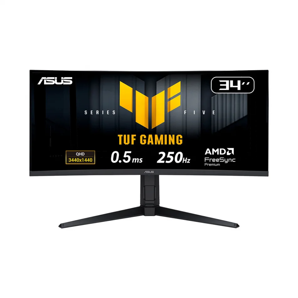 ASUS 34 TUF Gaming VG34WQML5A 250Hz 0.5ms FreeSync Premium 3440x1440 Ultrawide QHD VA LED Curved Gaming Monitör
