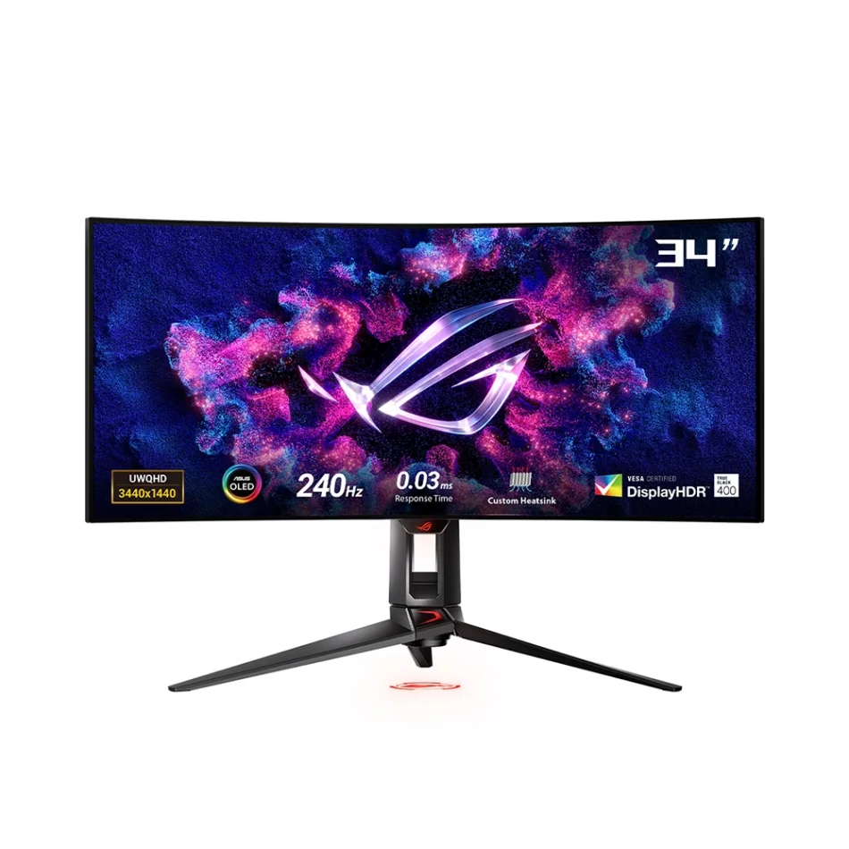 ASUS 34 ROG Strix OLED PG34WCDM 240Hz 0.03ms FreeSync Premium Pro G-Sync HDR 1440p Ultrawide Kavisli WOLED Oyuncu Monitörü