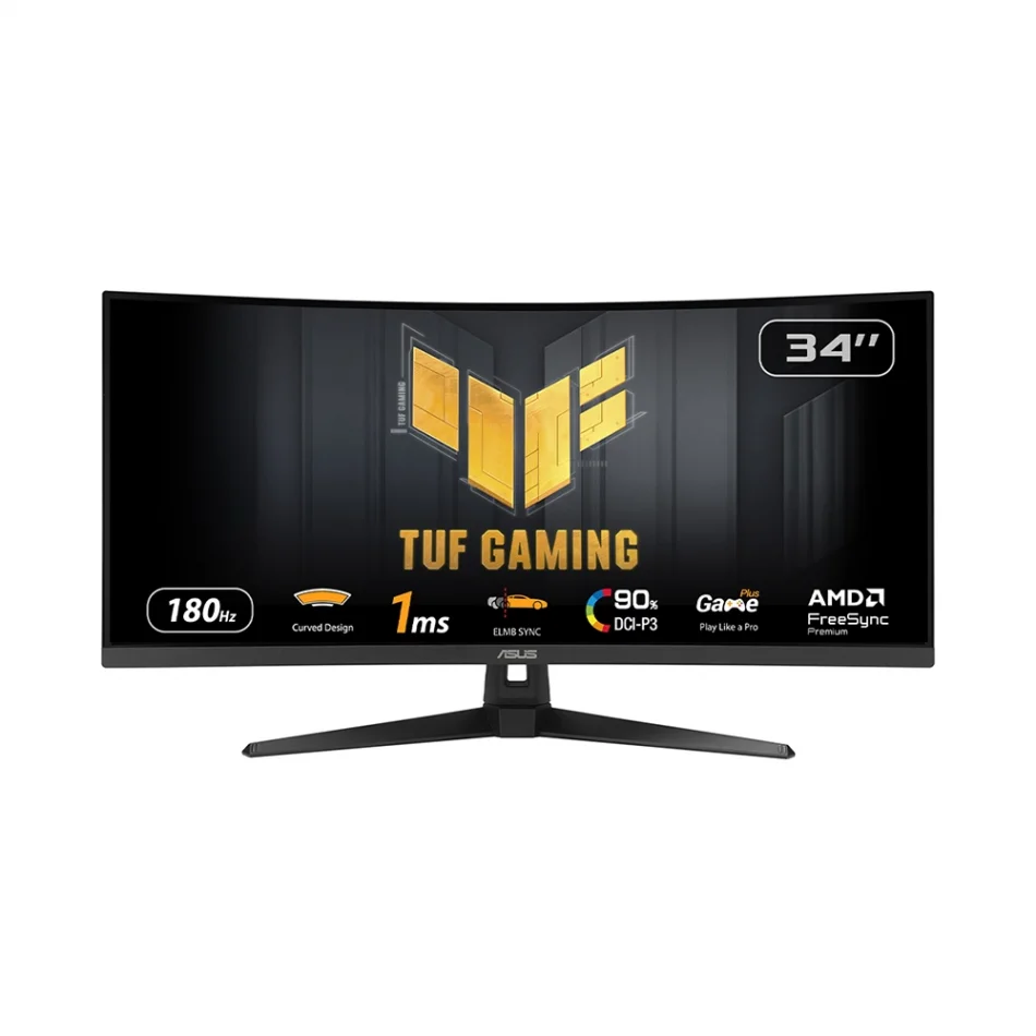 ASUS 34 TUF Gaming VG34VQ3B 180Hz 1ms FreeSync Premium 3440x1440 Ultrawide QHD HDR VA LED Curved Gaming Monitör