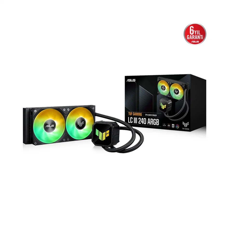 ASUS TUF Gaming LC III 240 ARGB Aura Sync Intel LGA1851-1700 ve AMD AM5 Destekli 240mm İşlemci Sıvı Soğutucu