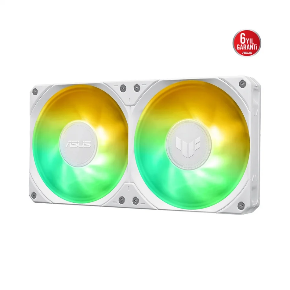 ASUS TUF Gaming LC III 240 ARGB White Edition Aura Sync Intel LGA1851-1700 ve AMD AM5 Destekli 240mm Beyaz İşlemci Sıvı Soğutucu