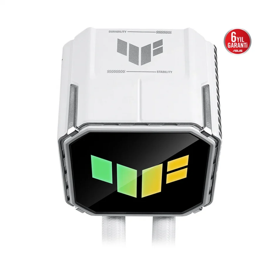 ASUS TUF Gaming LC III 360 ARGB White Edition Aura Sync Intel LGA1851-1700 ve AMD AM5 Destekli 360mm Beyaz İşlemci Sıvı Soğutucu