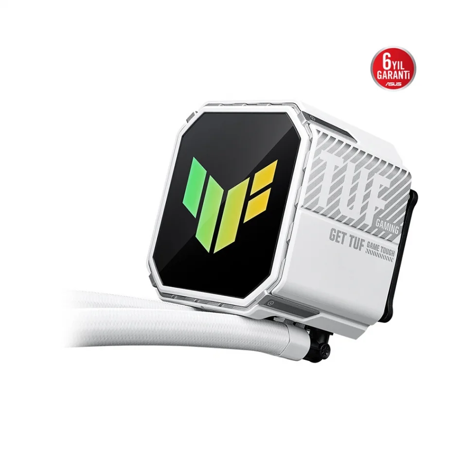 ASUS TUF Gaming LC III 360 ARGB White Edition Aura Sync Intel LGA1851-1700 ve AMD AM5 Destekli 360mm Beyaz İşlemci Sıvı Soğutucu