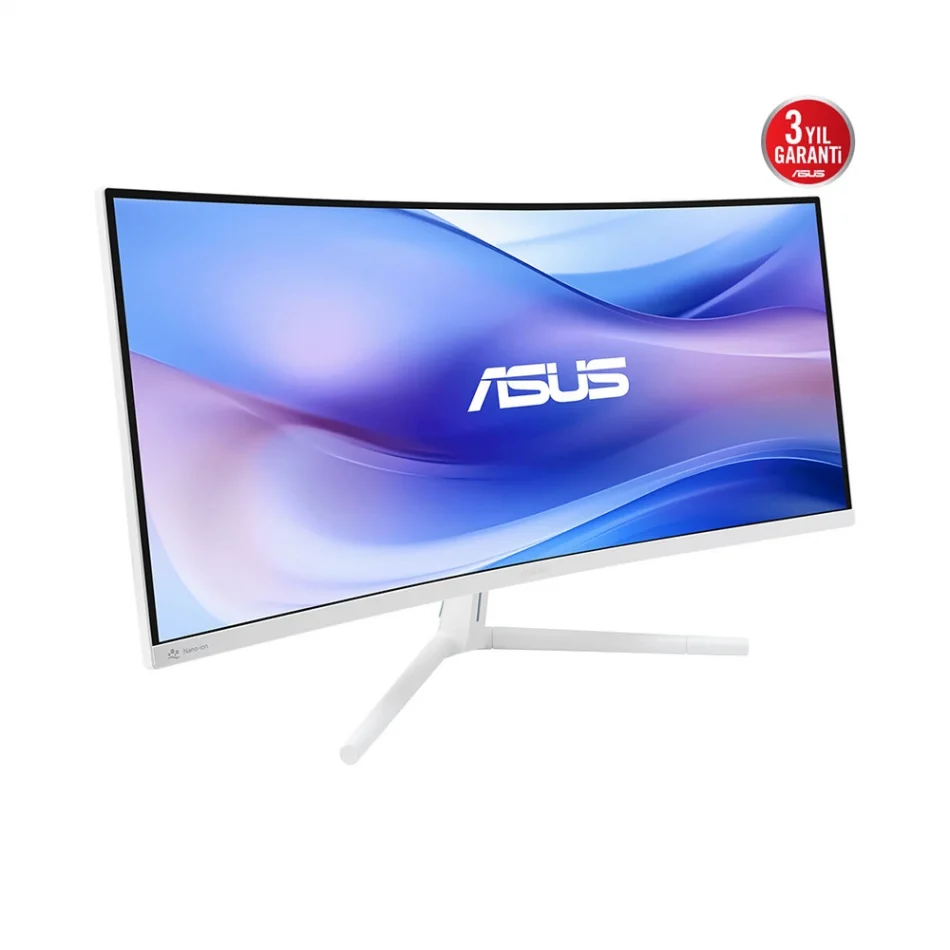 ASUS 34 VU34WCIP-W 100Hz 1ms Hava İyonizeri Adaptive-Sync 3440x1440 WQHD HDR VA LED Curved Beyaz Monitör