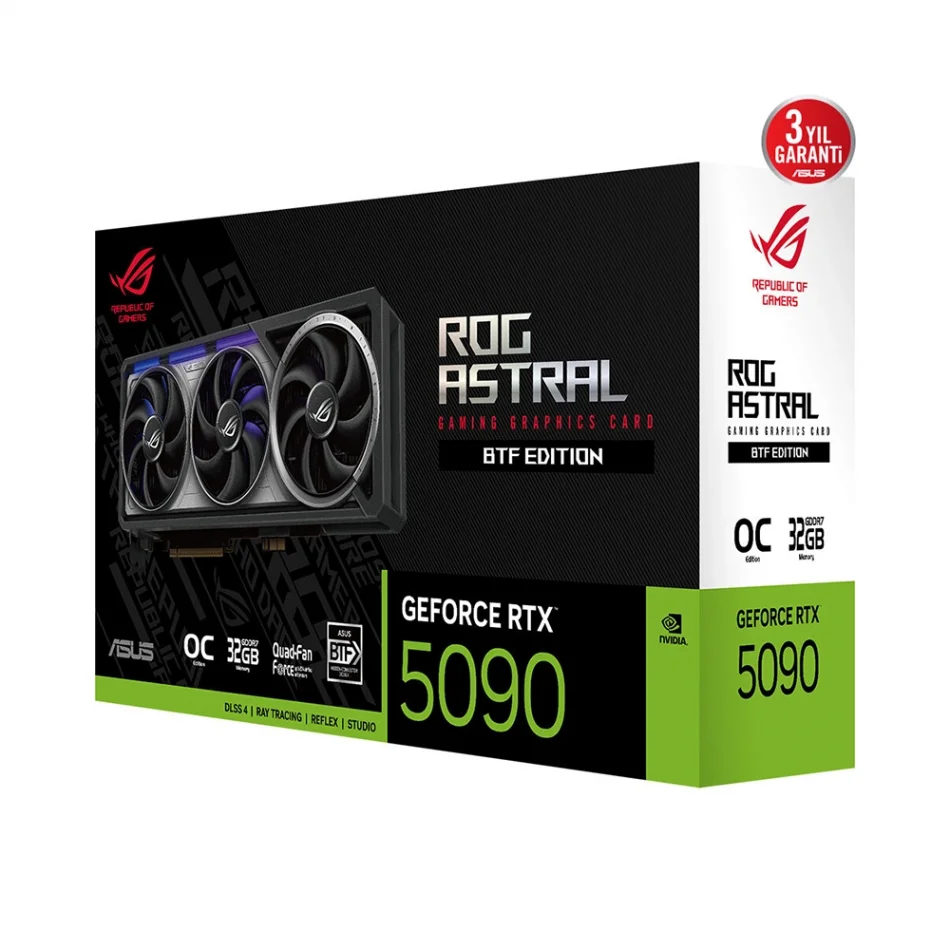 ASUS ROG Astral GeForce RTX 5090 BTF OC Edition 32GB GDDR7 512 Bit NVIDIA DLSS 4 Ekran Kartı