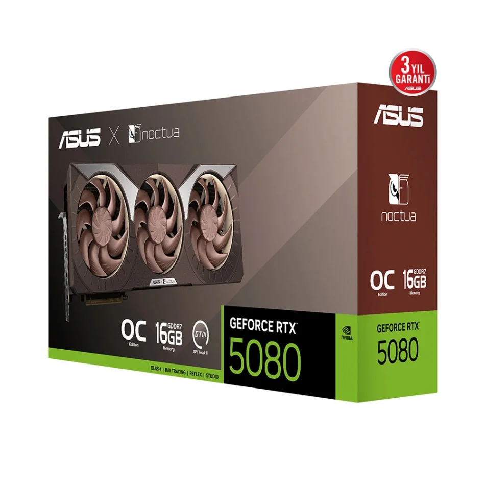 ASUS GeForce RTX 5080 Noctua OC Edition 16GB GDDR7 256 Bit NVIDIA DLSS 4 Ekran Kartı