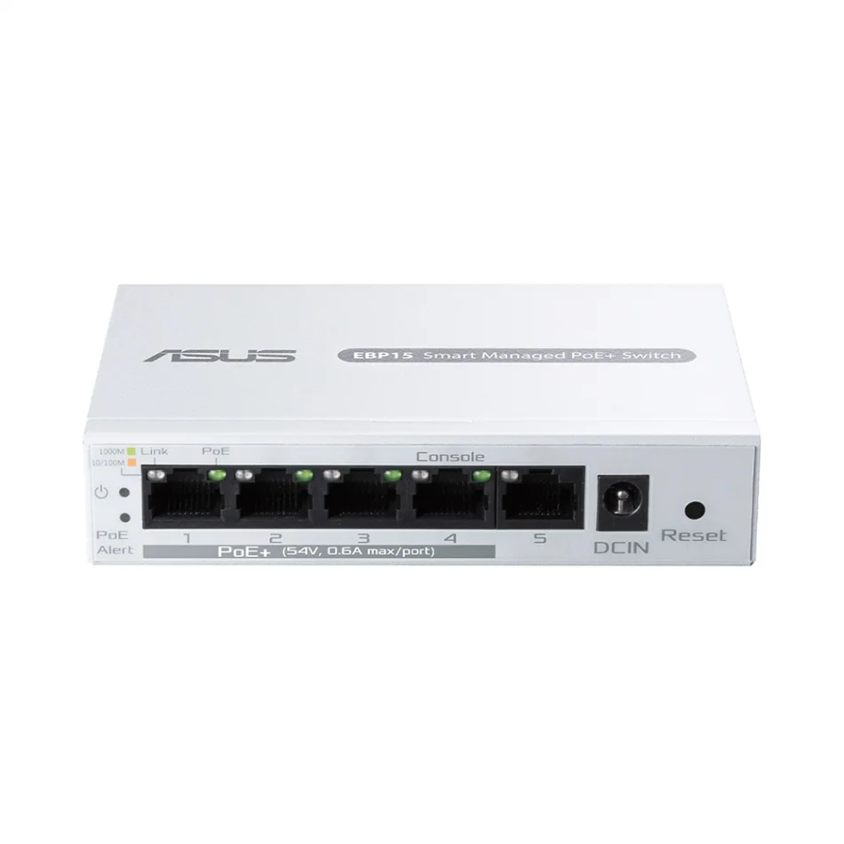 ASUS ExpertWiFi EBP15 5 Port 1 Gigabit Akıllı Yönetilebilir PoE+ Switch