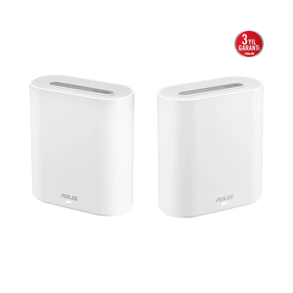 ASUS ExpertWiFi EBM68 Tri-Band WIFI6 Kurumsal Mesh Sistemi Beyaz İkili Paket Menzil Genişletici Router