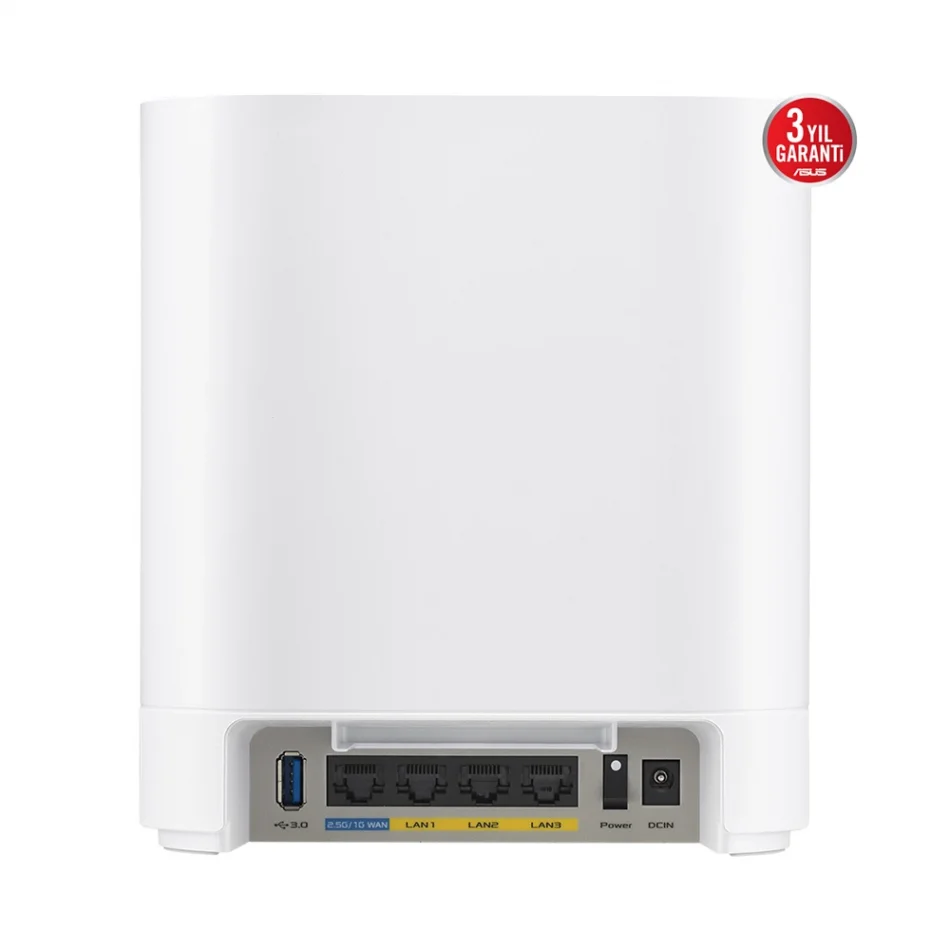 ASUS ExpertWiFi EBM68 Tri-Band WIFI6 Kurumsal Mesh Sistemi Beyaz İkili Paket Menzil Genişletici Router