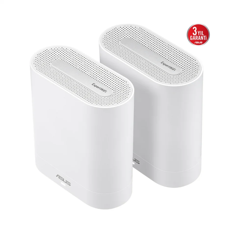 ASUS ExpertWiFi EBM68 Tri-Band WIFI6 Kurumsal Mesh Sistemi Beyaz İkili Paket Menzil Genişletici Router