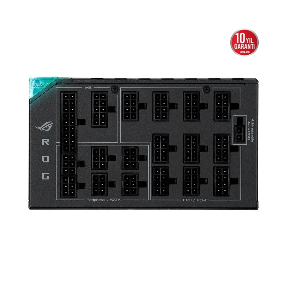 ASUS ROG THOR 1600W 80 PLUS Titanium ARGB OLED Ekranlı Tam Modüler Güç Kaynağı