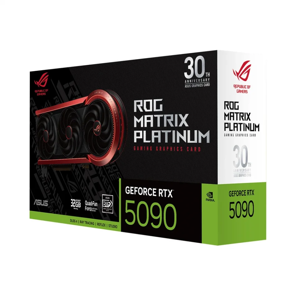 ASUS ROG Matrix Platinum GeForce RTX 5090 30th Anniversary Edition 32GB GDDR7 512 Bit NVIDIA DLSS 4 BTF Ekran Kartı