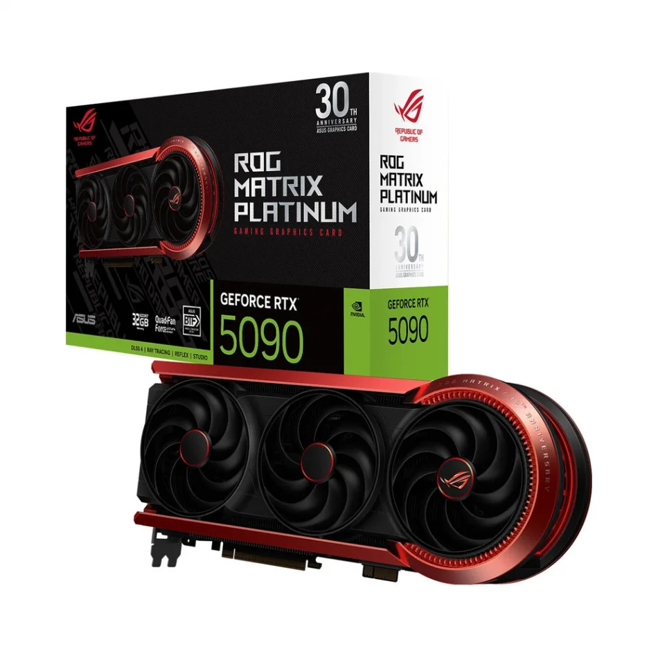 ASUS ROG Matrix Platinum GeForce RTX 5090 30th Anniversary Edition 32GB GDDR7 512 Bit NVIDIA DLSS 4 BTF Ekran Kartı