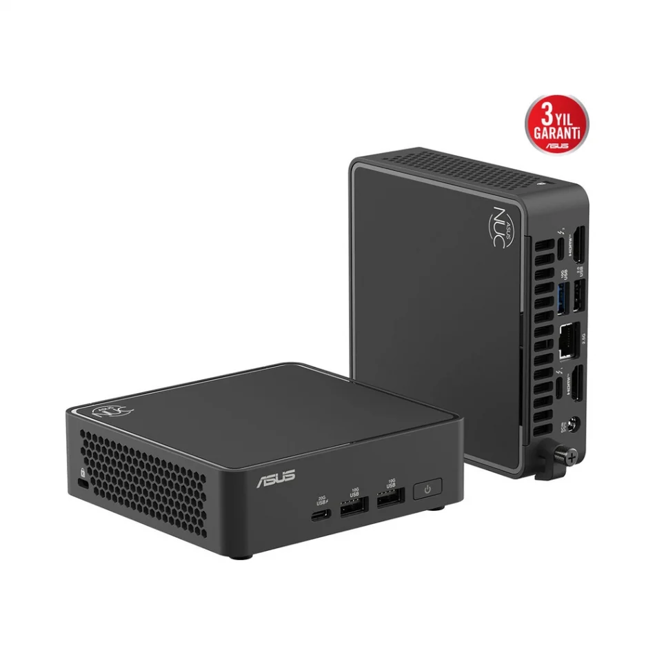 ASUS NUC15 Pro Slim Kit Intel Core 3 100U İşlemcili Barebone (Ram ve SSD yok) FreeDOS Mini Masaüstü Bilgisayar