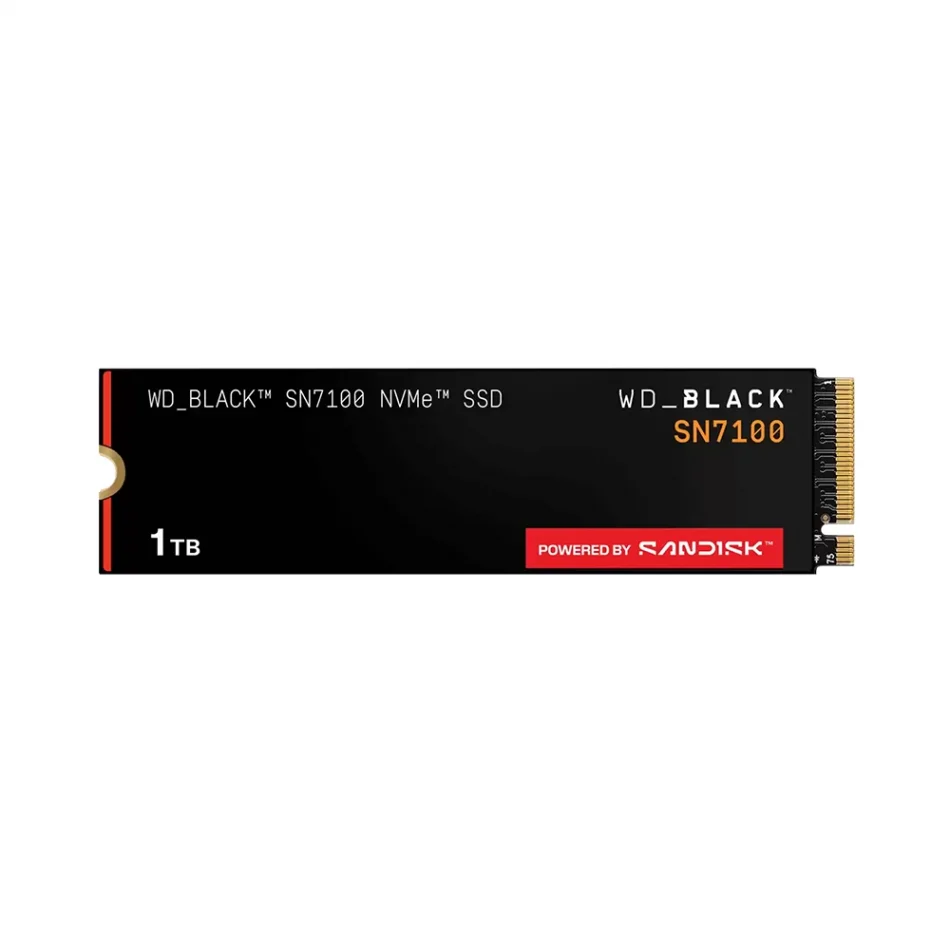 Western Digital Black SN7100 1 TB PCIe Gen 4.0 7250/6900MB/s NVMe M.2 SSD - WDS100T4X0E