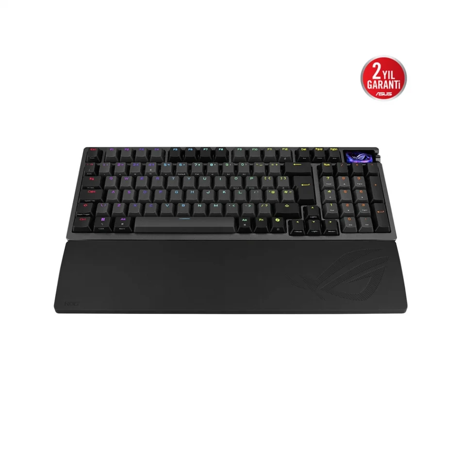 ASUS ROG Azoth 96 HE OLED Ekranlı ROG HFX V2 Manyetik Anahtarlar İngilizce Q Kablosuz Hall Effect Analog Gaming Klavye