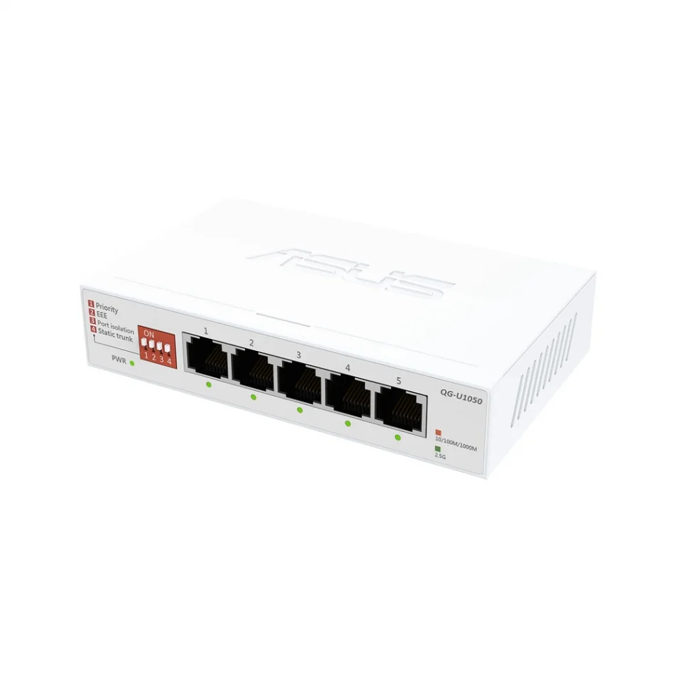 ASUS QG-U1080 8-Port 2.5G + 2-Port 10G SFP+ Yönetilmeyen Switch
