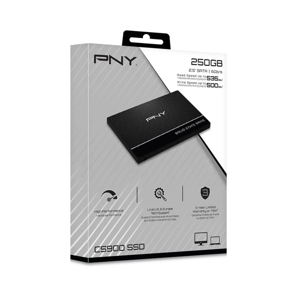PNY CS900 250GB SATA 3.0 535/500MB/s 2.5 SSD - SSD7CS900-250-RB