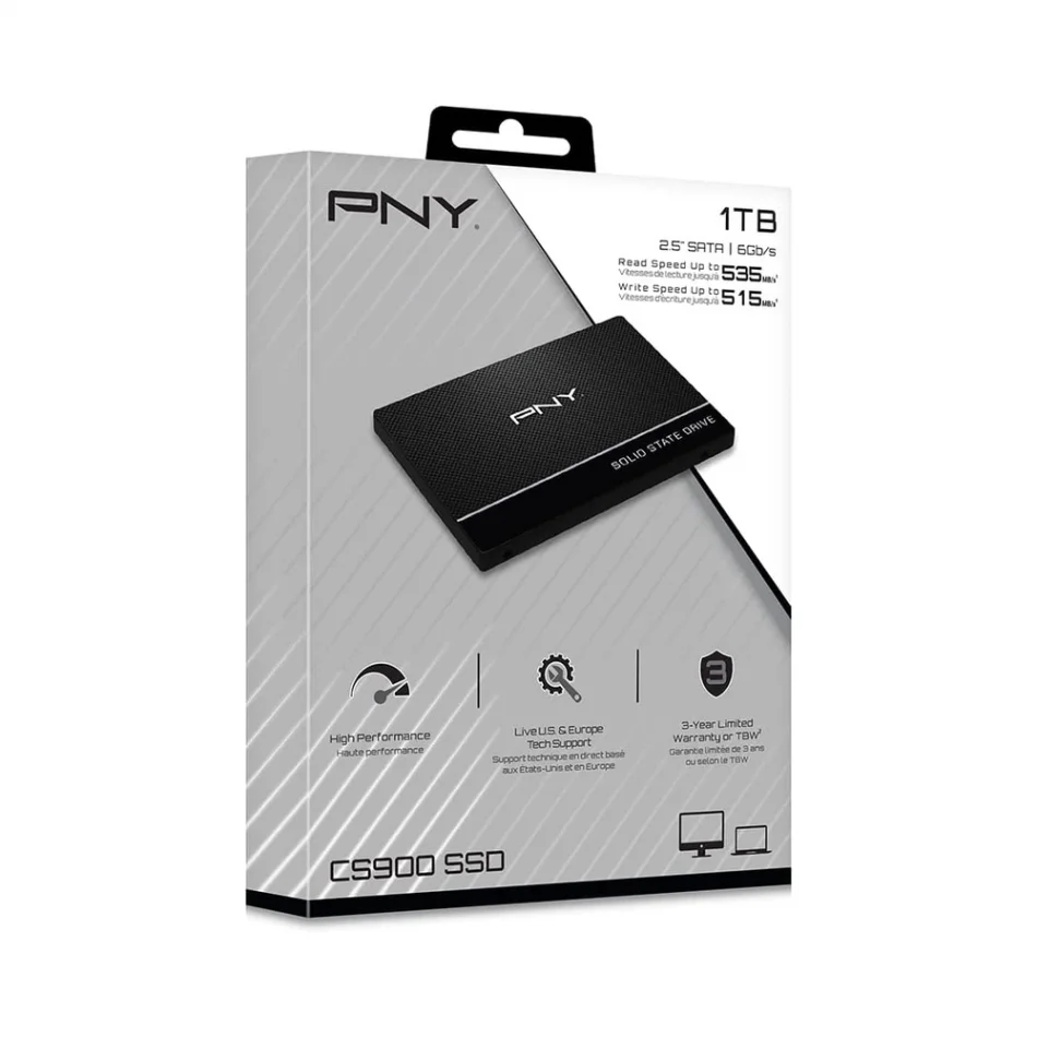 PNY CS900 1TB SATA 3.0 535/515MB/s 2.5 SSD - SSD7CS900-1TB-RB