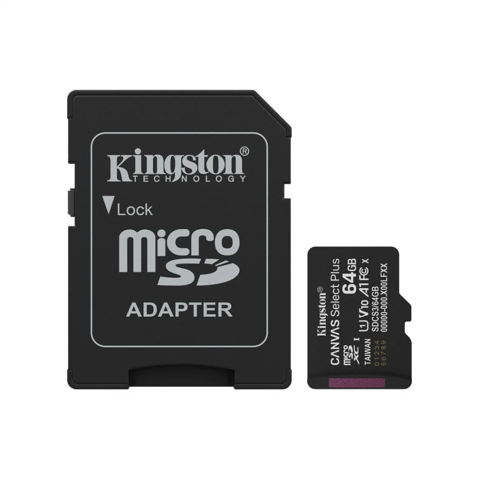 Kingston Canvas Select Plus 64GB 100MB/s Gen3 microSD Hafıza Kartı - SDCS3/64GB
