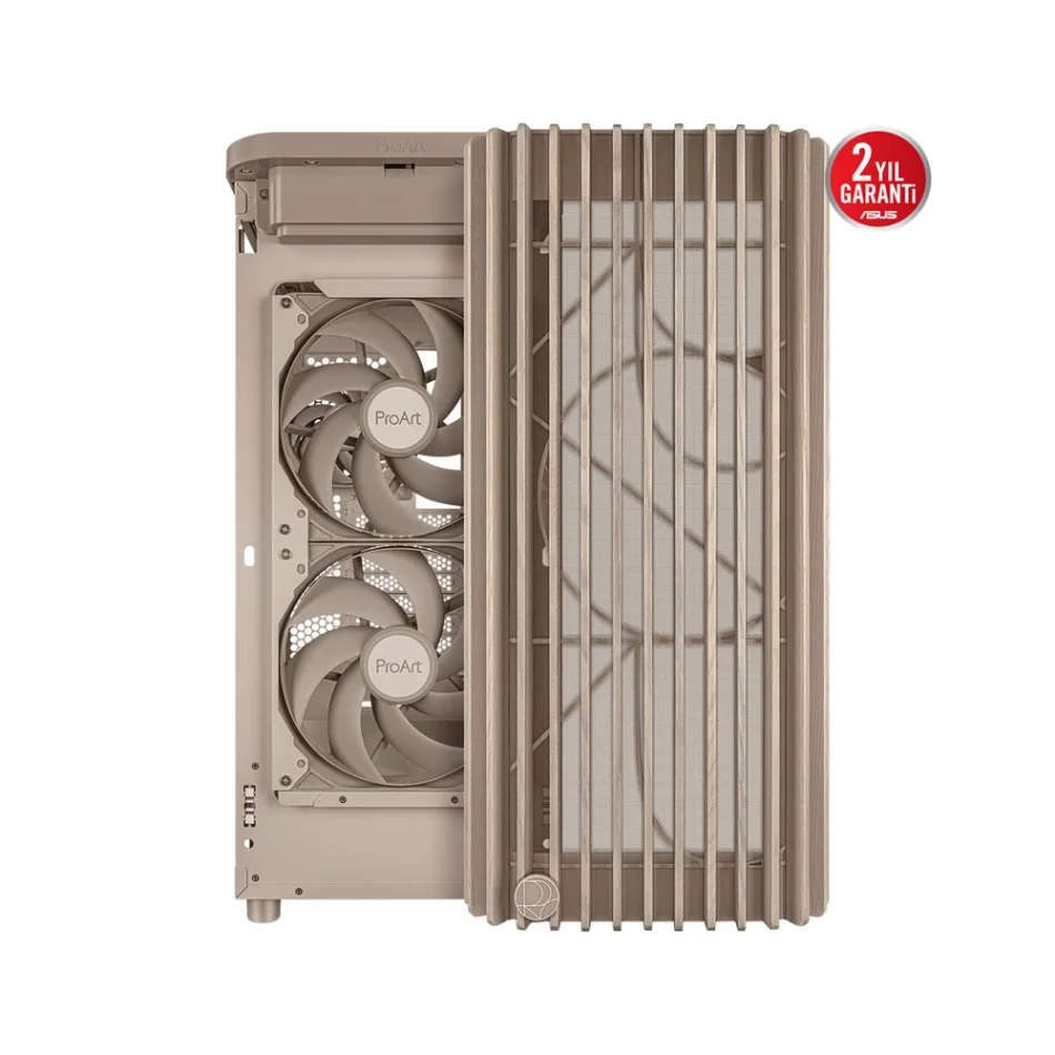 ASUS ProArt PA401 Wood Edition Beige Tempered Glass Mid-Tower ATX Bej Bilgisayar Kasası