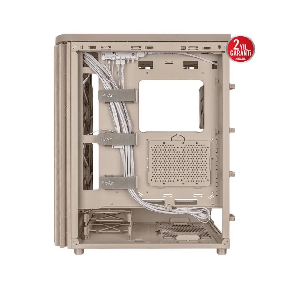 ASUS ProArt PA401 Wood Edition Beige Tempered Glass Mid-Tower ATX Bej Bilgisayar Kasası