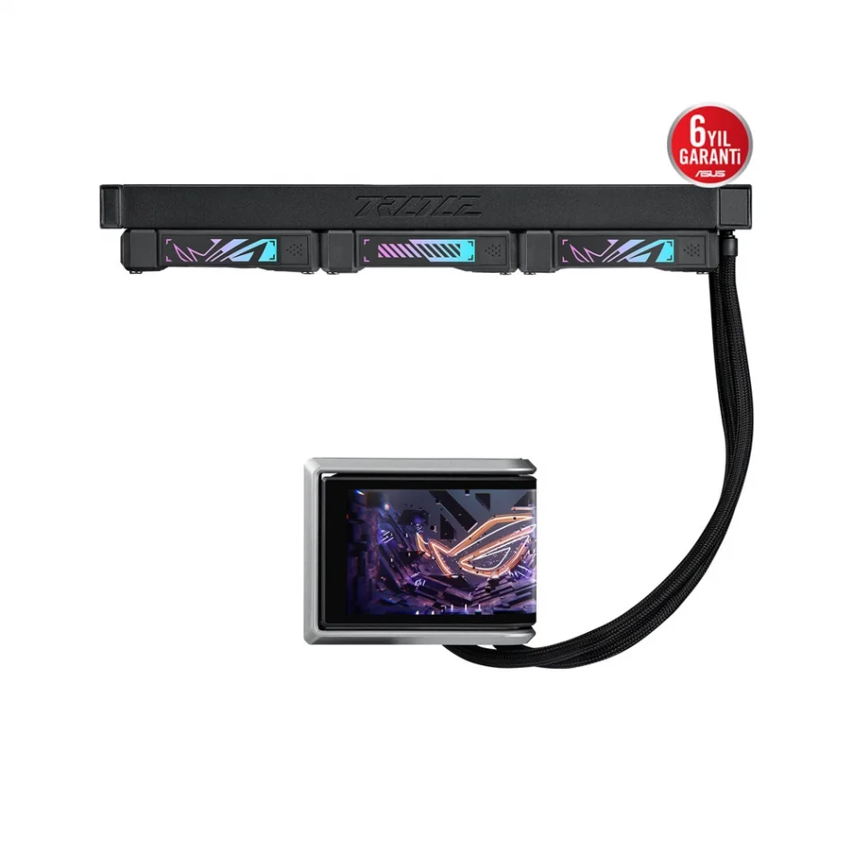 ASUS ROG RYUO IV 360 ARGB 6.67 AMOLED Ekranlı Intel LGA1851-1700 ve AMD AM5 Destekli 360mm. İşlemci Sıvı Soğutucu