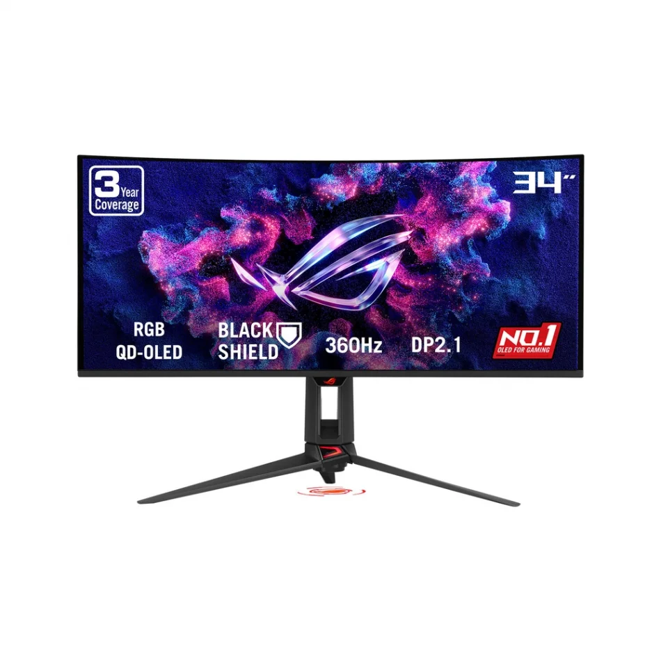 ASUS 34 ROG Swift OLED PG34WCDN 360Hz 0.03ms FreeSync Premium Pro G-Sync 3440x1440 WQHD HDR Tandem QD-OLED Curved Gaming Monitör