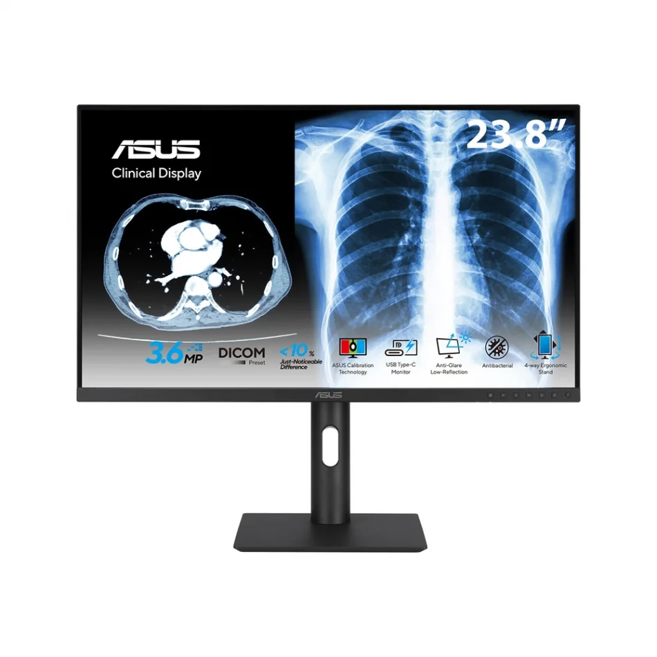 ASUS 24 Clinical Display MH2441A 60Hz 5ms DICOM Ön Ayarlı Otomatik Kalibrasyon Antibakteriyel Kaplama Pivot Ergonomik Stantlı 2K 1440p IPS Klinik Sağlık Monitörü