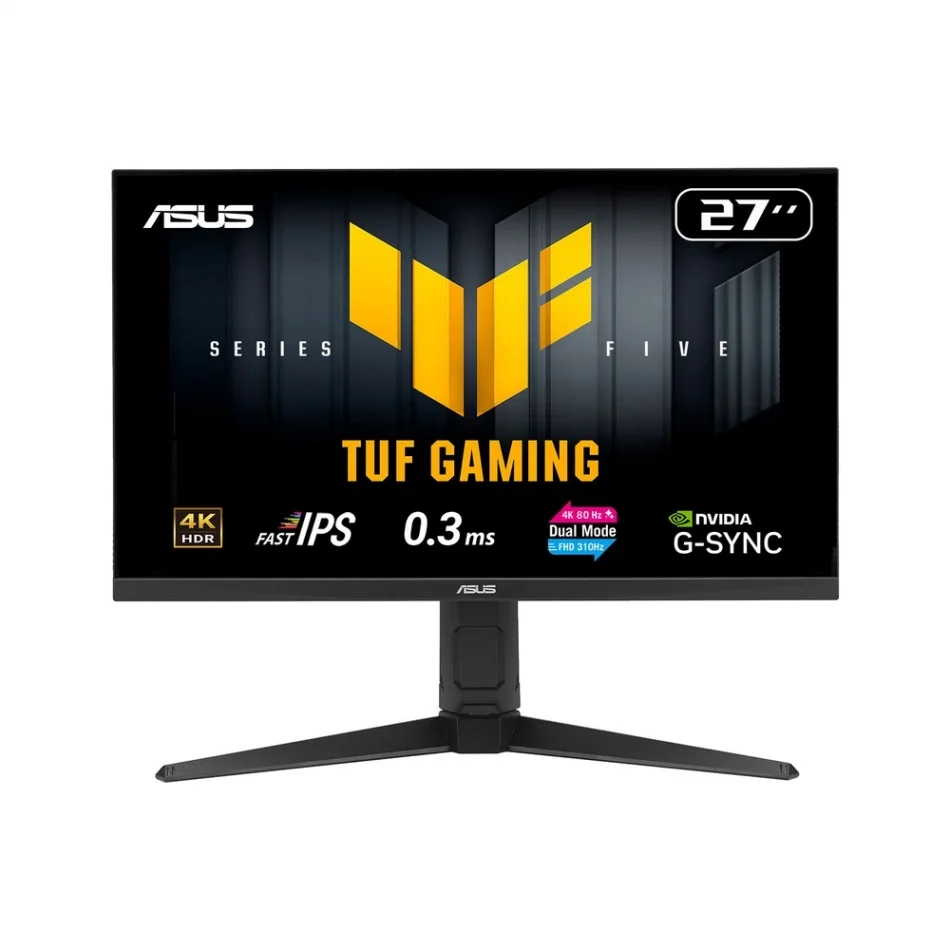 ASUS 27 TUF Gaming VG27UQEL5A 80Hz (310Hz-1080p) 0.3ms FreeSync G-Sync 4K 2160p HDR IPS LED Dual Mode Gaming Monitör