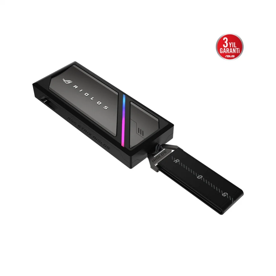 ASUS ROG Strix Aiolos Çift NVMe PCIe ve SATA Destekli USB-C 3.2 Gen 2x2 SSD Kutusu