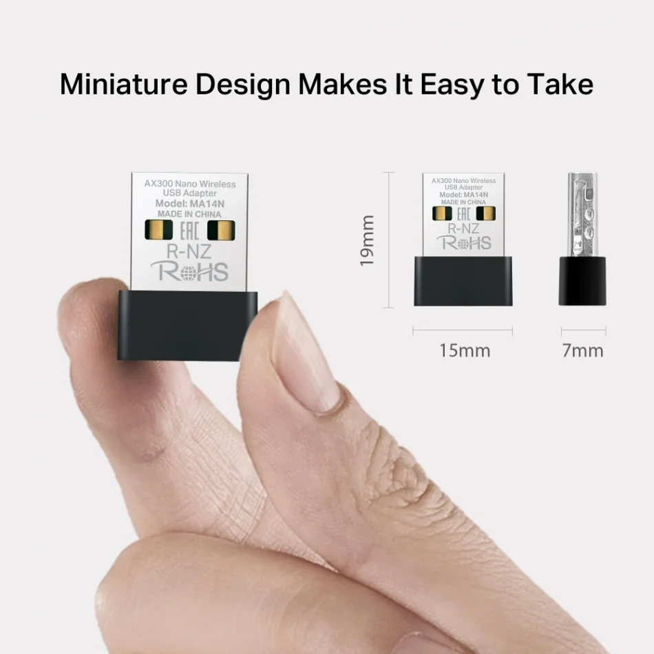 TP-Link Mercusys MA14N AX300 WiFi 6 Kablosuz Nano USB Ağ Adaptörü